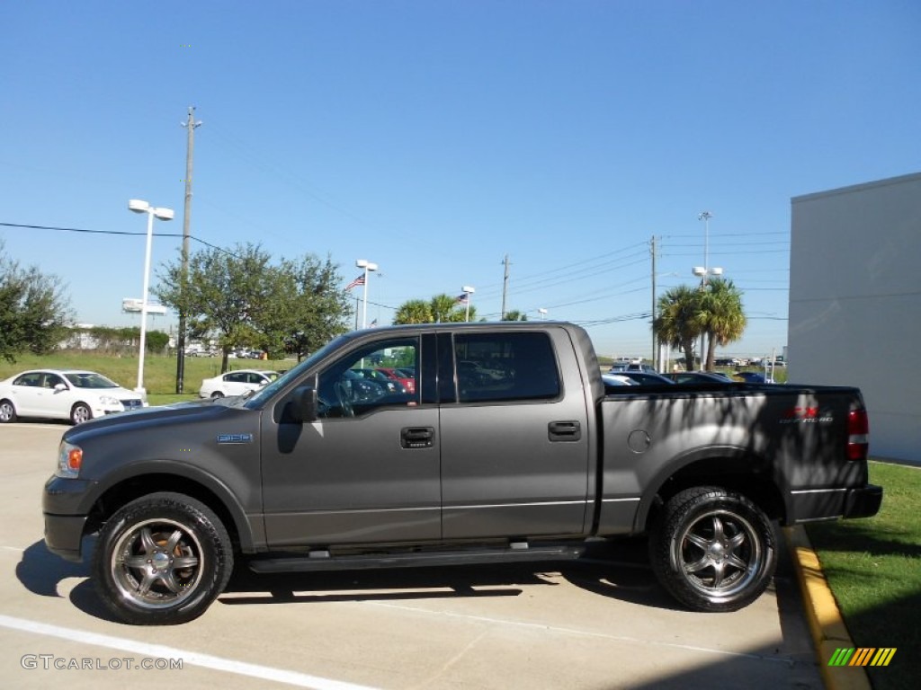 2004 F150 FX4 SuperCrew 4x4 - Dark Shadow Grey Metallic / Black/Medium Flint photo #4