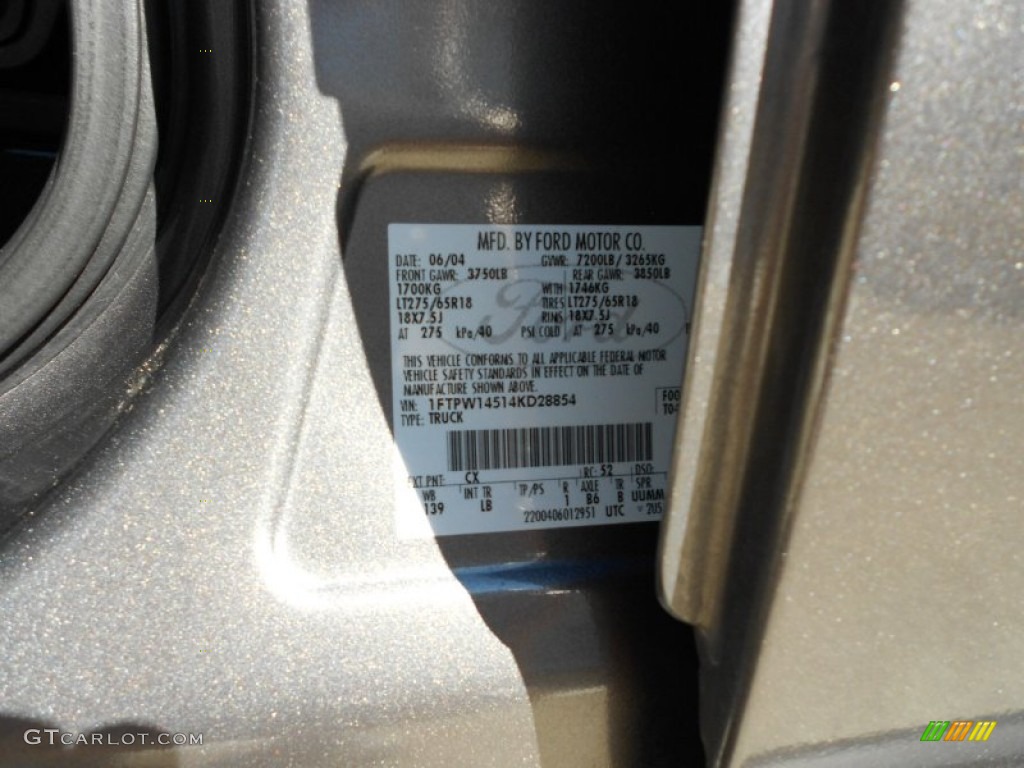 2004 F150 FX4 SuperCrew 4x4 - Dark Shadow Grey Metallic / Black/Medium Flint photo #26