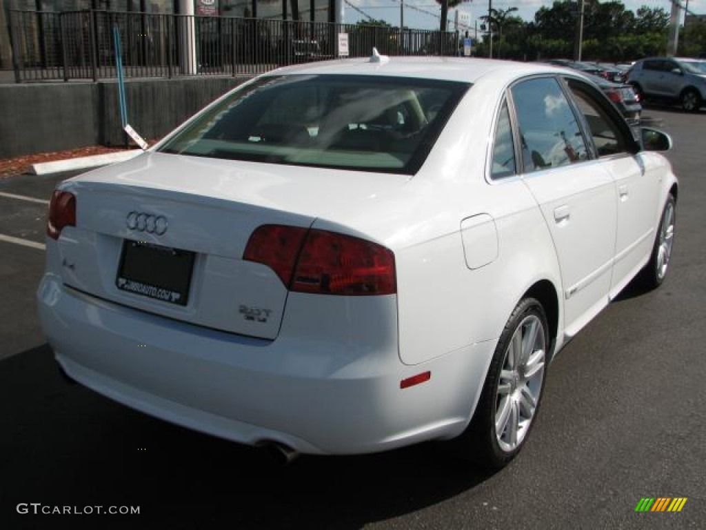 2008 A4 2.0T S-Line Sedan - Ibis White / Beige photo #9