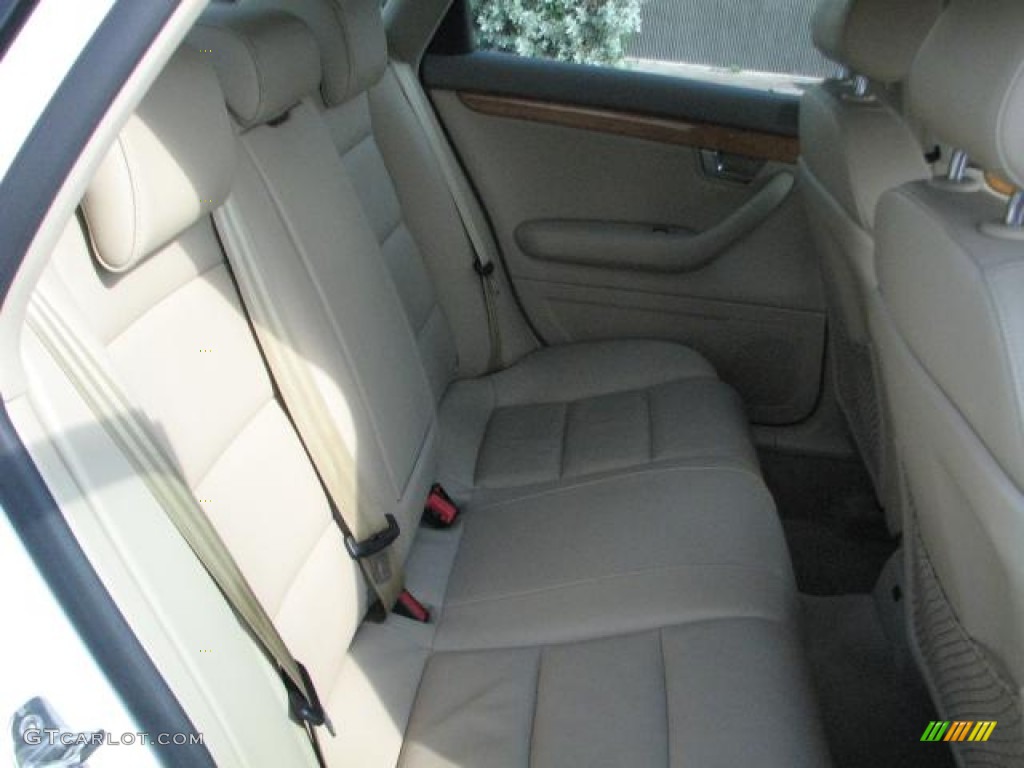 2008 A4 2.0T S-Line Sedan - Ibis White / Beige photo #16