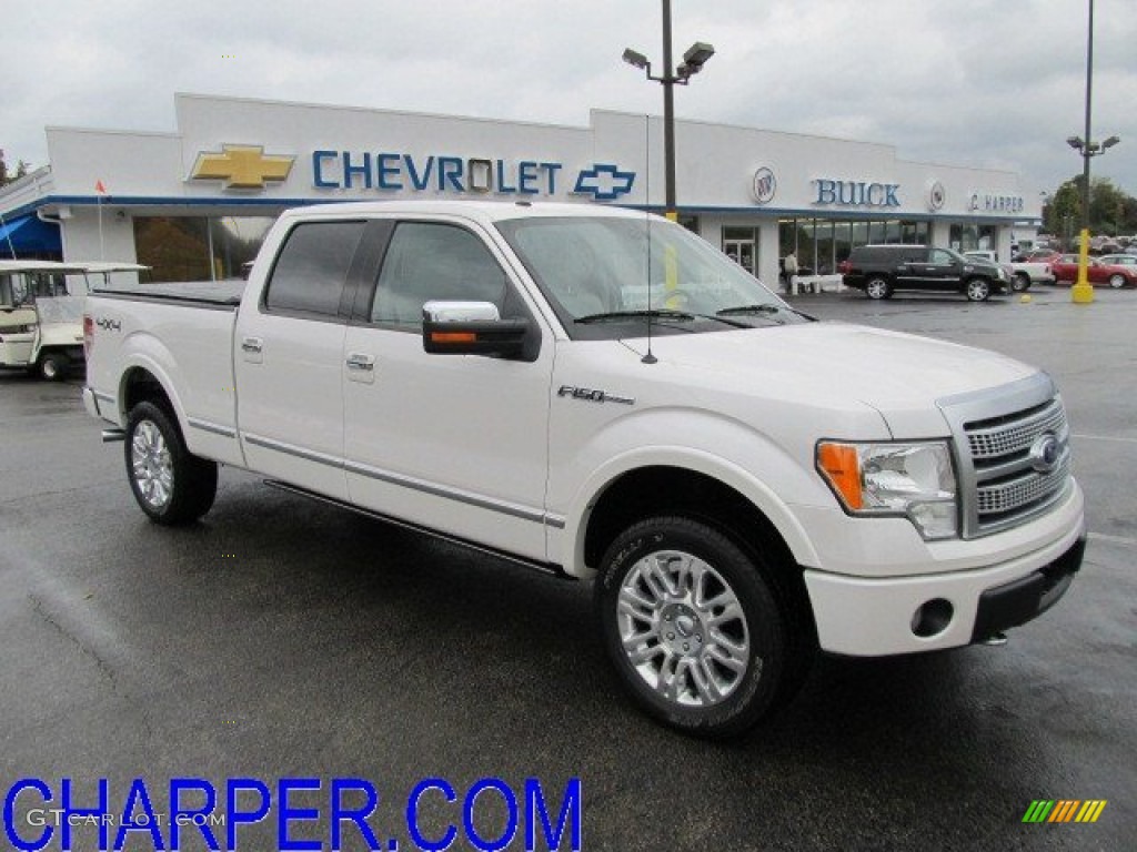 2010 F150 Platinum SuperCrew 4x4 - White Platinum Metallic Tri Coat / Medium Stone Leather/Sienna Brown photo #1