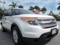 2011 White Suede Ford Explorer FWD  photo #2