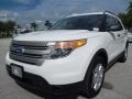 2011 White Suede Ford Explorer FWD  photo #14
