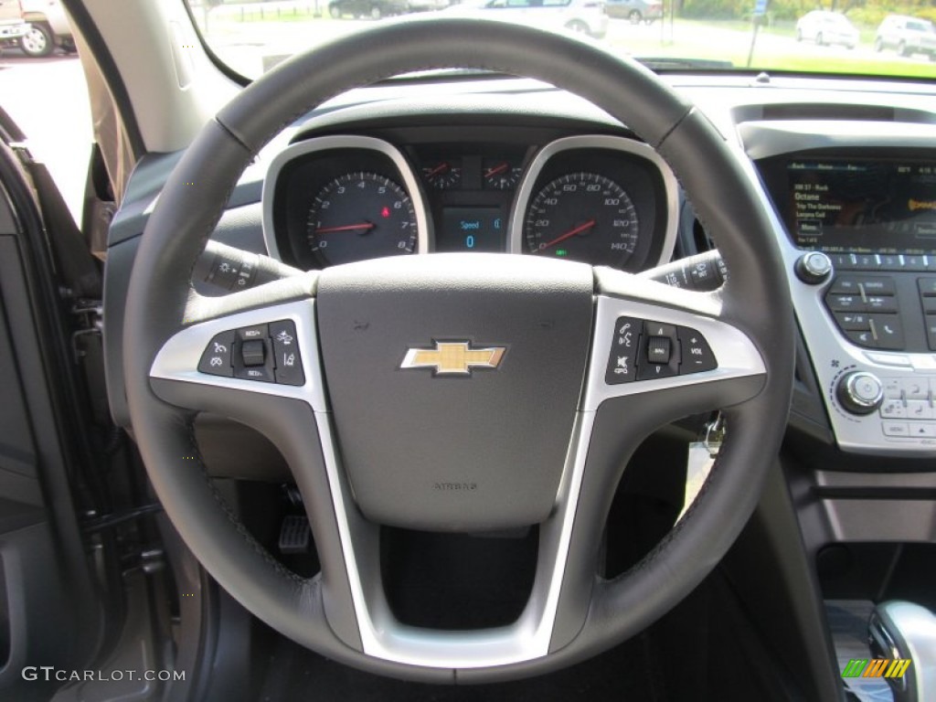 2012 Chevrolet Equinox LTZ AWD Jet Black Steering Wheel Photo #55299117