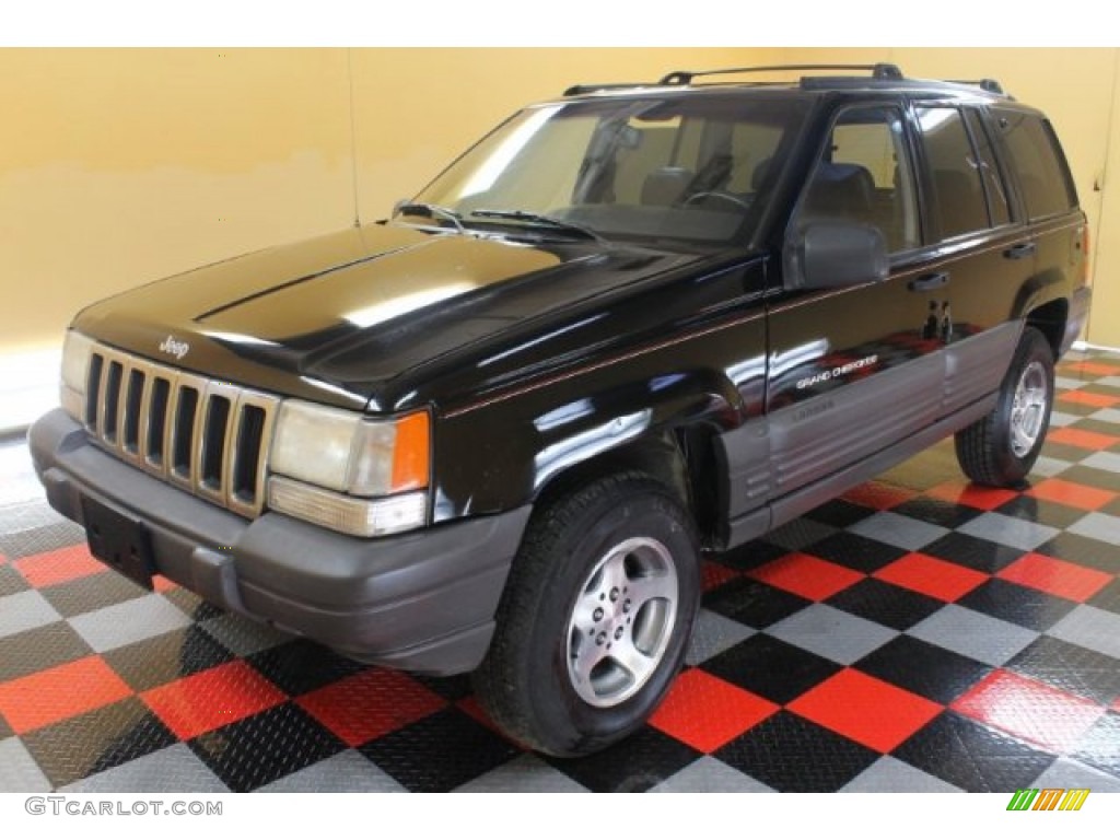 1996 Grand Cherokee Laredo 4x4 - Black / Agate photo #2