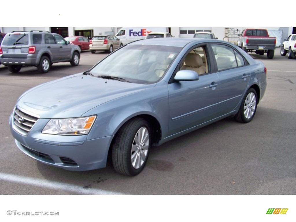 Medium Silver Blue Hyundai Sonata