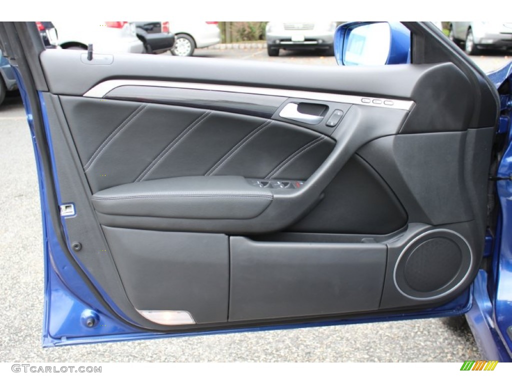 2008 Acura TL 3.5 Type-S Ebony/Silver Door Panel Photo #55302826