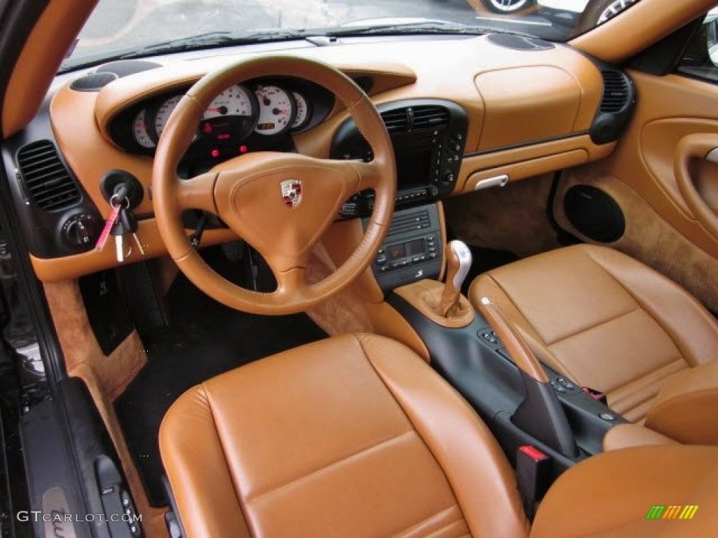 Natural Brown Interior 2005 Porsche 911 Turbo S Cabriolet Photo #55303741