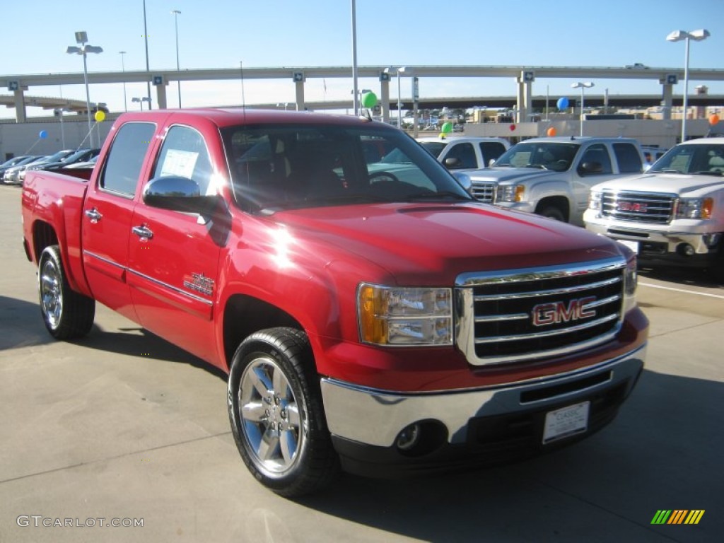 2012 Sierra 1500 SLE Crew Cab - Fire Red / Ebony photo #7