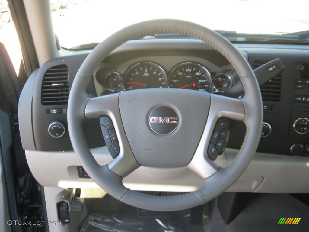 2012 GMC Sierra 1500 SLE Crew Cab 4x4 Dark Titanium/Light Titanium Steering Wheel Photo #55306624