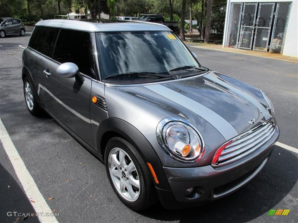 2010 Cooper Clubman - Dark Silver Metallic / Checkered Carbon Black/Black photo #1