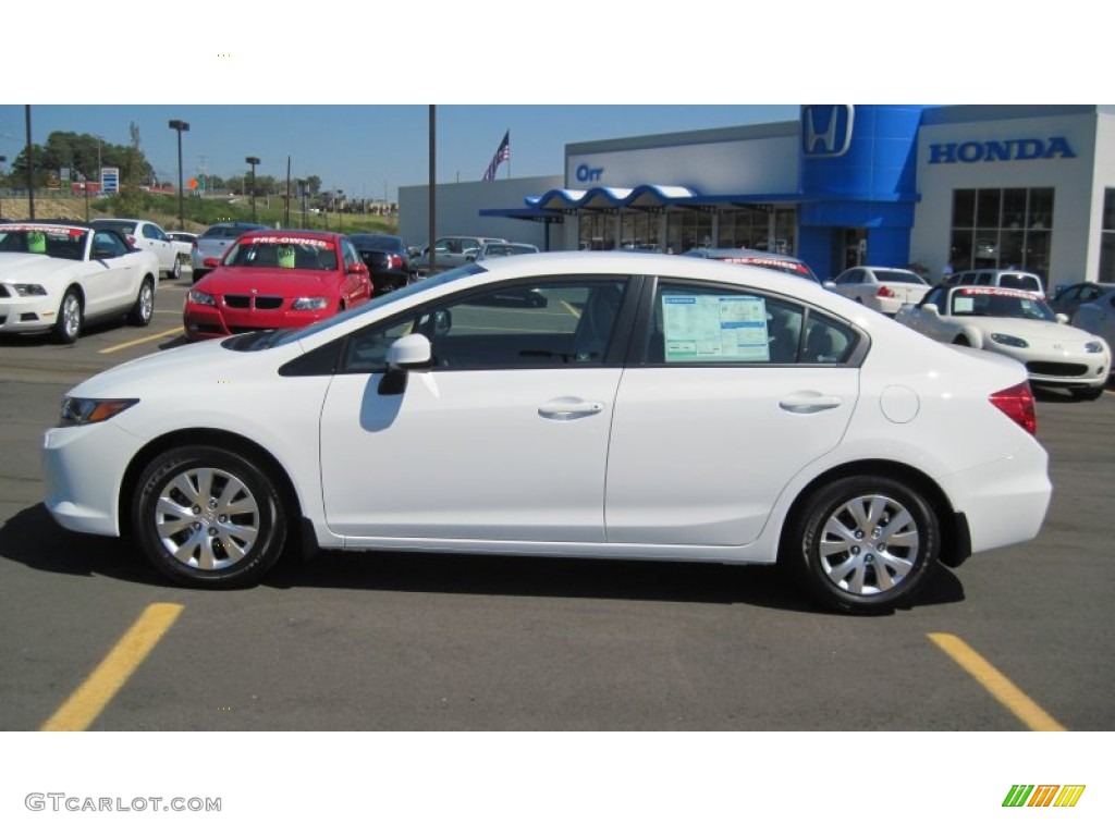 Taffeta White 2012 Honda Civic LX Sedan Exterior Photo #55310029