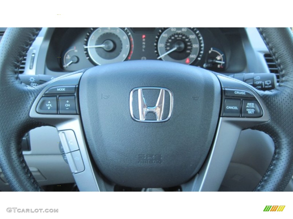2012 Honda Odyssey EX-L Gray Steering Wheel Photo #55310648