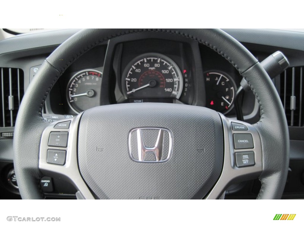 2011 Honda Ridgeline RTL Beige Steering Wheel Photo #55310884
