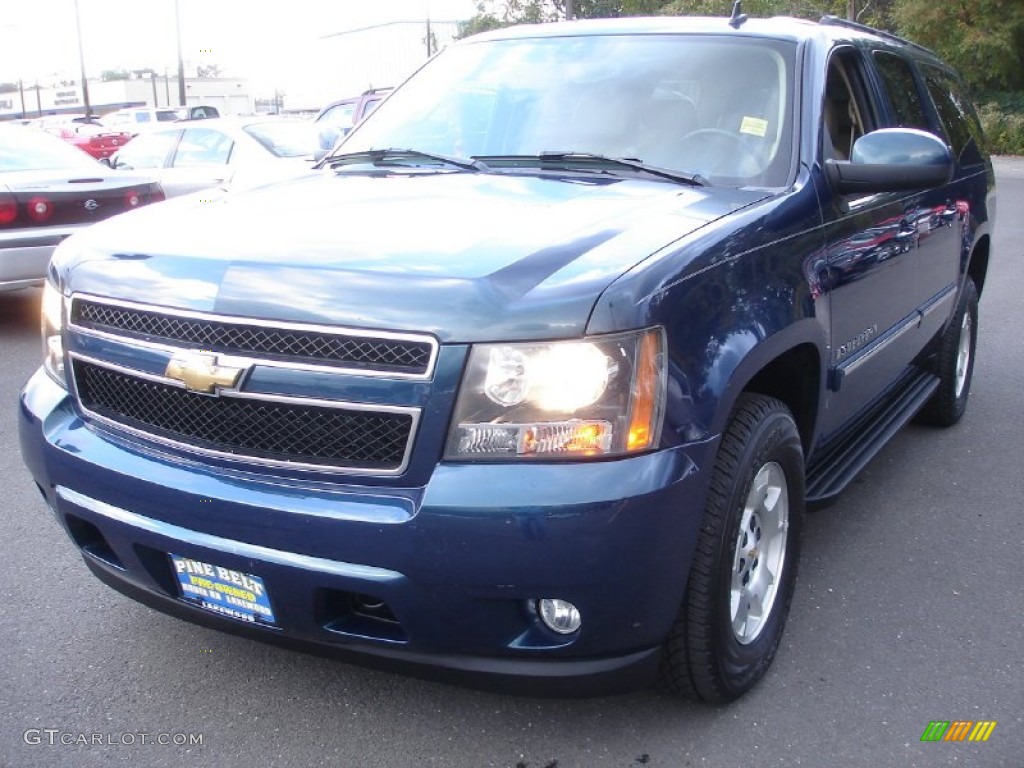 2007 Suburban 1500 LT 4x4 - Bermuda Blue Metallic / Light Cashmere/Ebony photo #1