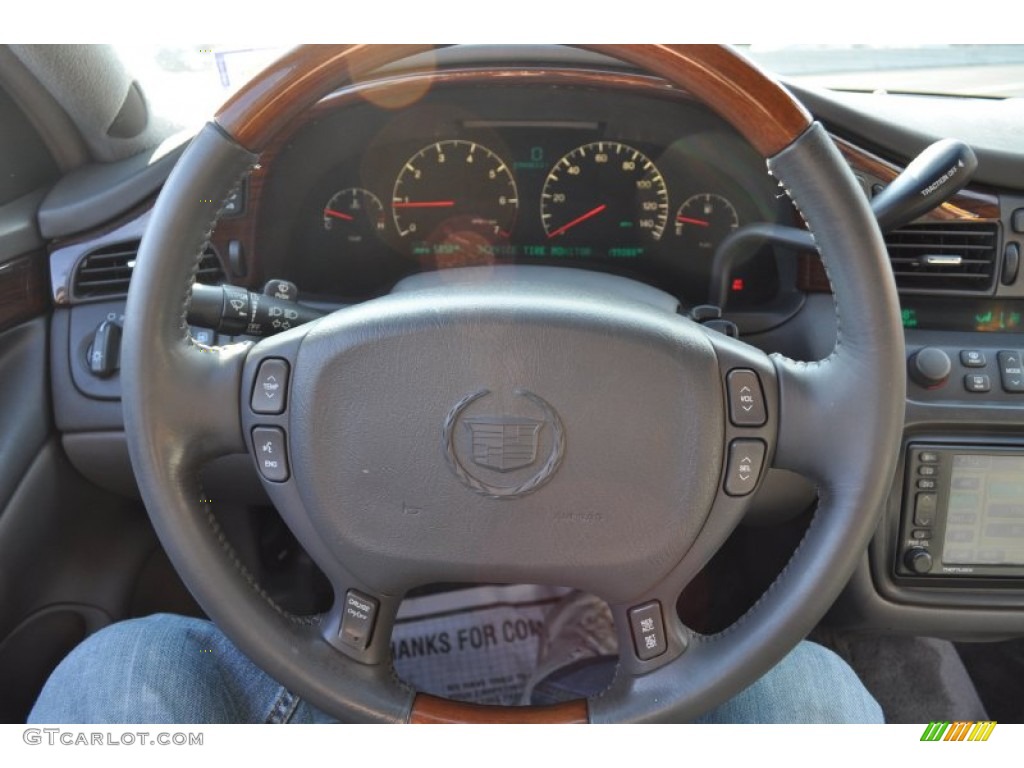 2003 Cadillac DeVille DHS Dark Gray Steering Wheel Photo #55313647