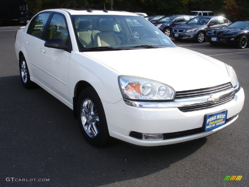 2005 Malibu LT V6 Sedan - White / Neutral Beige photo #3