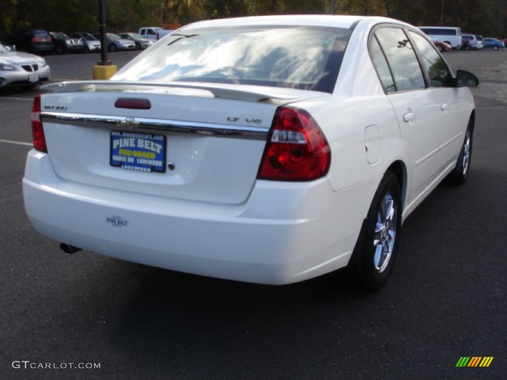 2005 Malibu LT V6 Sedan - White / Neutral Beige photo #4