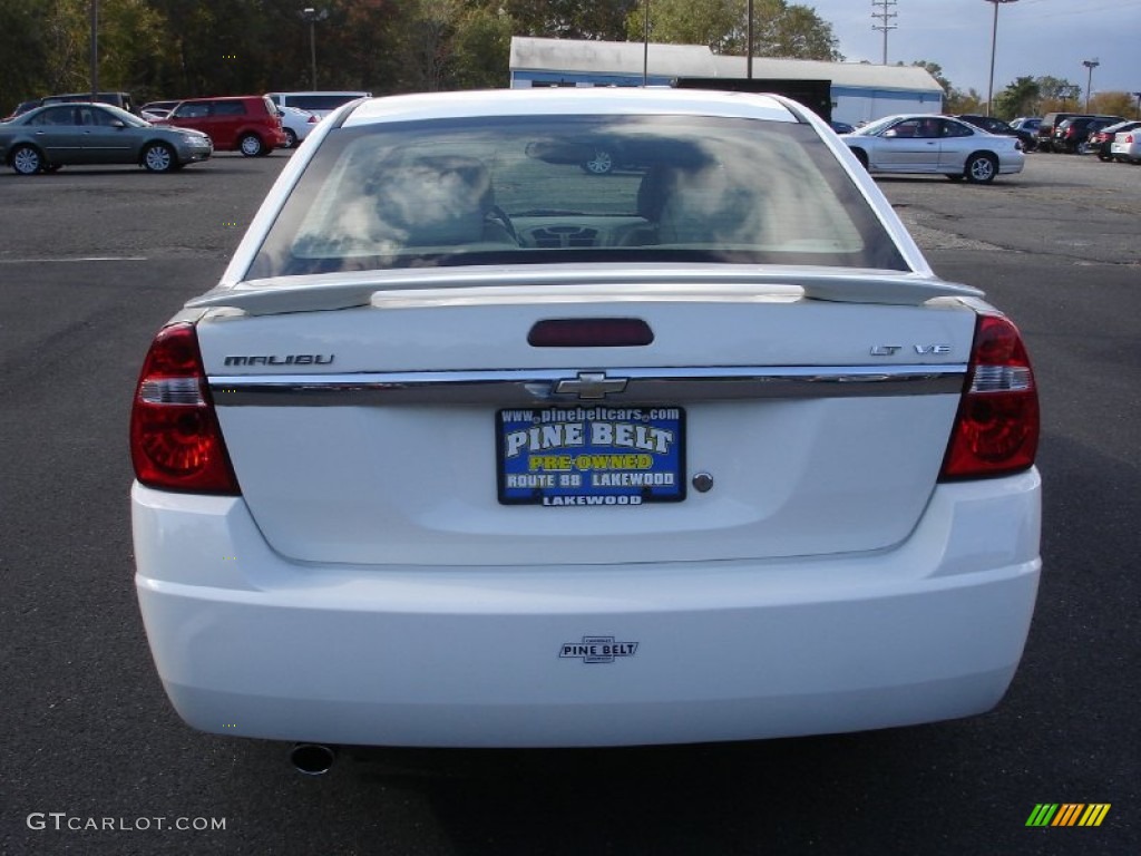 2005 Malibu LT V6 Sedan - White / Neutral Beige photo #5