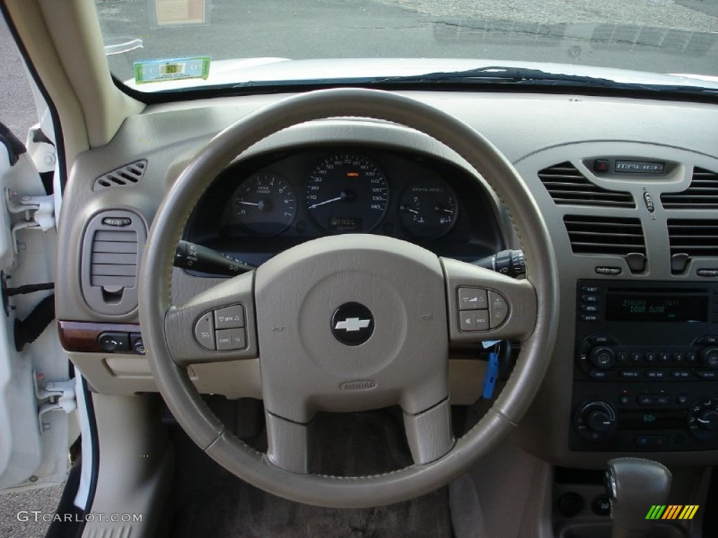 2005 Malibu LT V6 Sedan - White / Neutral Beige photo #13