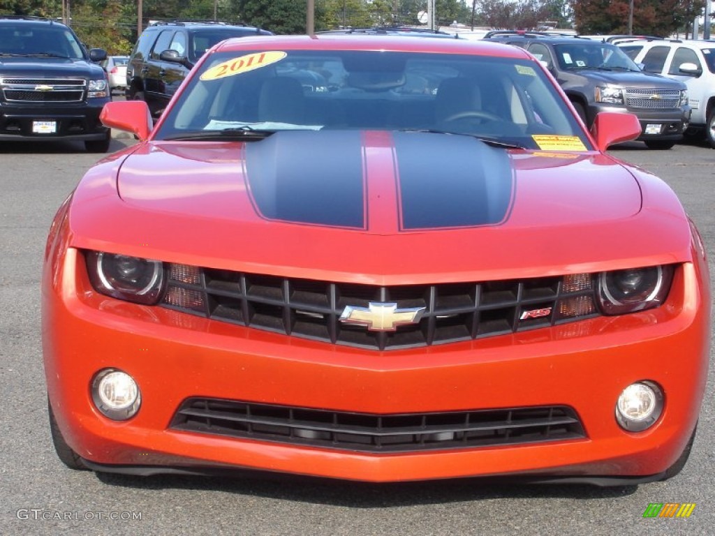 2011 Camaro LT/RS Coupe - Inferno Orange Metallic / Gray photo #2