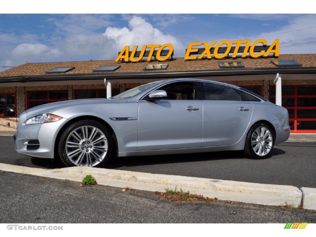2011 XJ XJL Supercharged - Liquid Silver Metallic / Jet Black/Ivory photo #1
