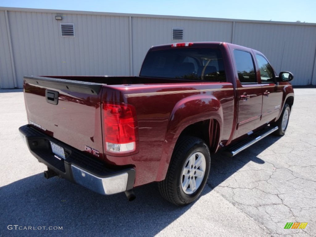 2008 Sierra 1500 SLT Crew Cab - Sonoma Red Metallic / Cocoa/Light Cashmere photo #8