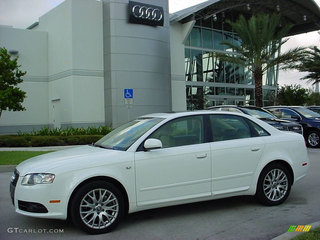 2008 A4 2.0T Special Edition Sedan - Ibis White / Beige photo #2