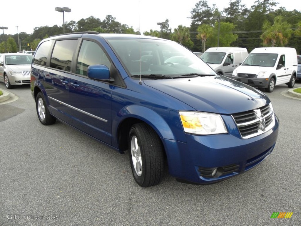 2010 Grand Caravan SXT - Deep Water Blue Pearl Coat / Dark Slate Gray/Light Shale photo #1