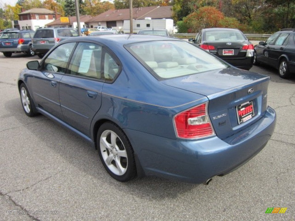 2007 Legacy 2.5i Limited Sedan - Newport Blue Pearl / Ivory photo #5