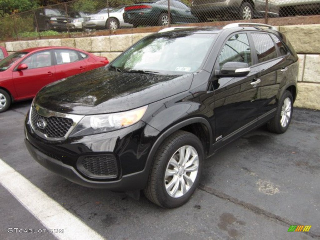 2011 Sorento LX V6 AWD - Ebony Black / Gray photo #3