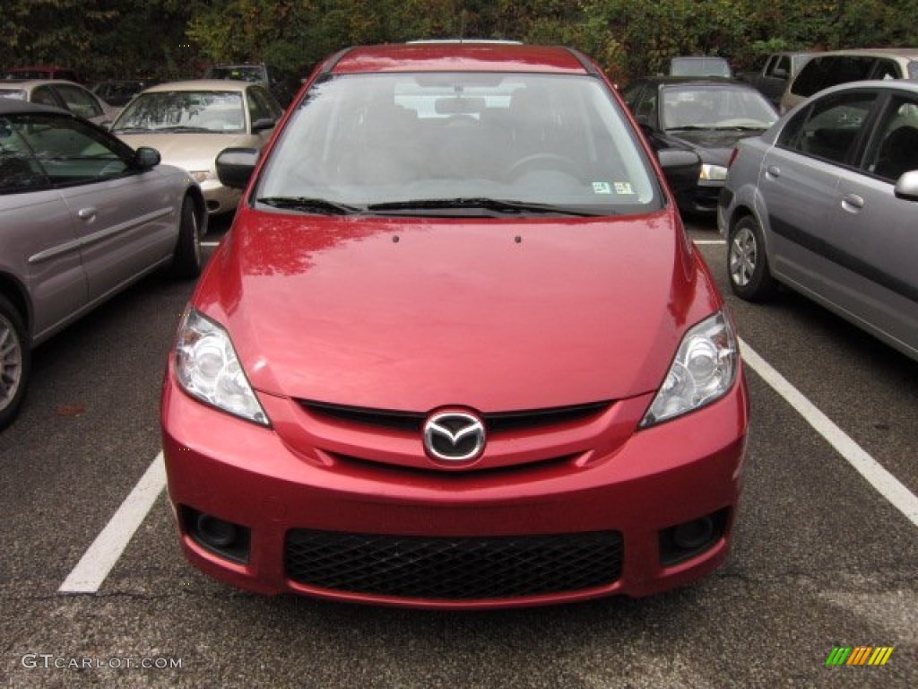 2006 MAZDA5 Touring - Cardinal Red Mica / Black photo #2