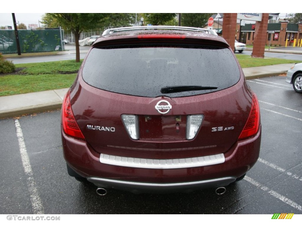 2006 Murano SE AWD - Merlot Pearl / Cafe Latte photo #5