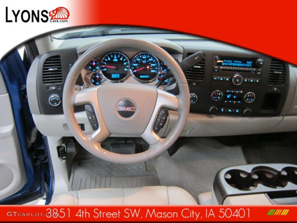 2008 Sierra 1500 SLE Extended Cab 4x4 - Midnight Blue Metallic / Light Titanium photo #5