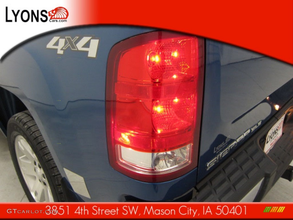 2008 Sierra 1500 SLE Extended Cab 4x4 - Midnight Blue Metallic / Light Titanium photo #8