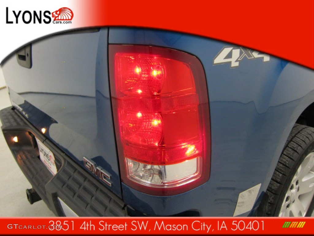 2008 Sierra 1500 SLE Extended Cab 4x4 - Midnight Blue Metallic / Light Titanium photo #11