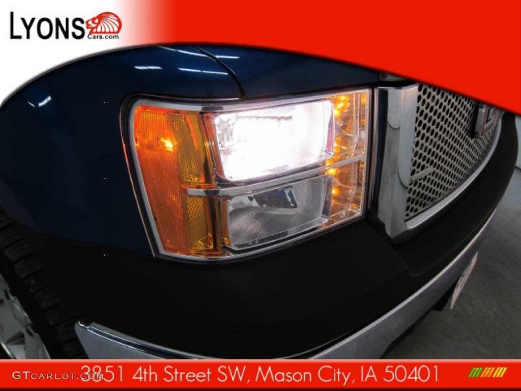 2008 Sierra 1500 SLE Extended Cab 4x4 - Midnight Blue Metallic / Light Titanium photo #14