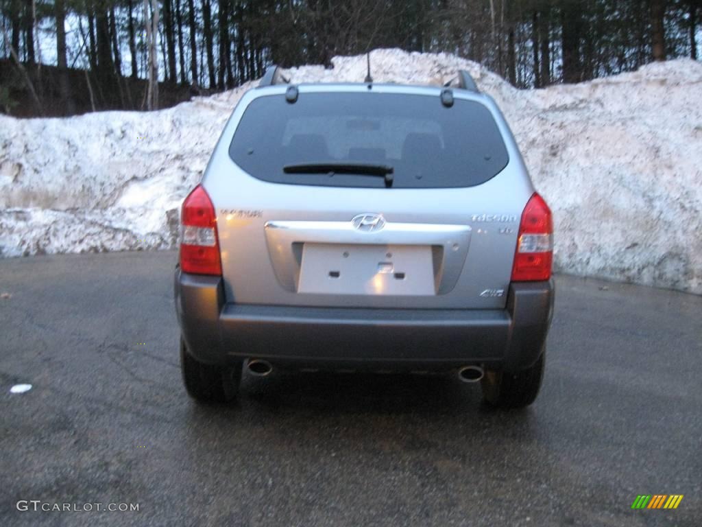 2007 Tucson Limited 4WD - Alpine Frost Blue Metallic / Gray photo #9