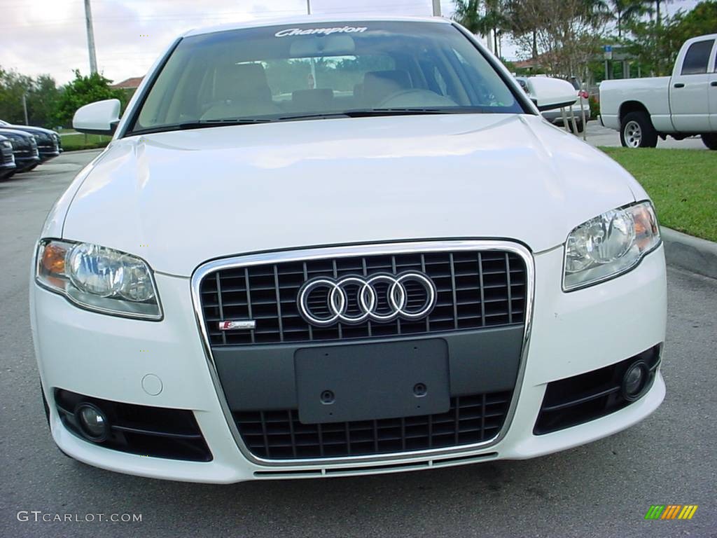 2008 A4 2.0T Special Edition Sedan - Ibis White / Beige photo #8