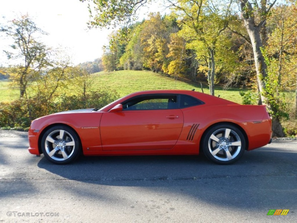 Inferno Orange Metallic 2010 Chevrolet Camaro SS Coupe Exterior Photo #55324156