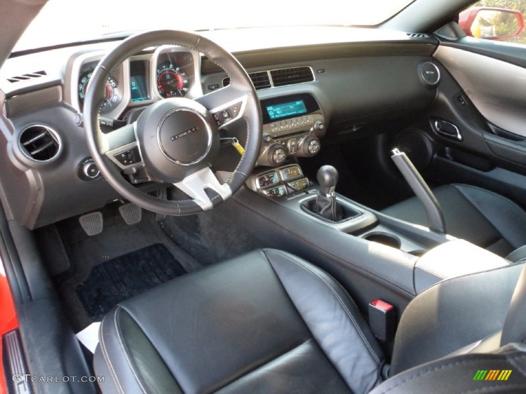 Black Interior 2010 Chevrolet Camaro SS Coupe Photo #55324192