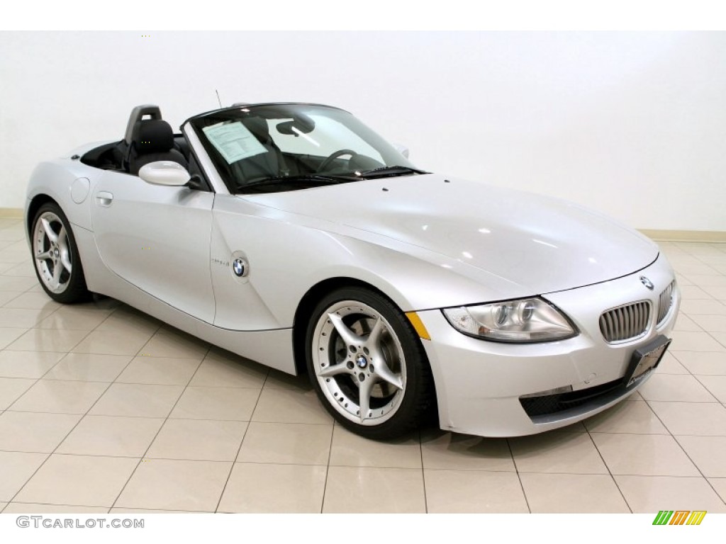 2006 Z4 3.0si Roadster - Titanium Silver Metallic / Black photo #1