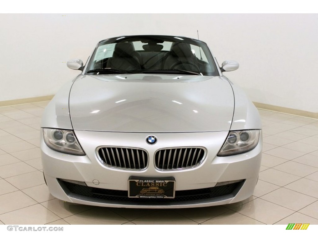 2006 Z4 3.0si Roadster - Titanium Silver Metallic / Black photo #2