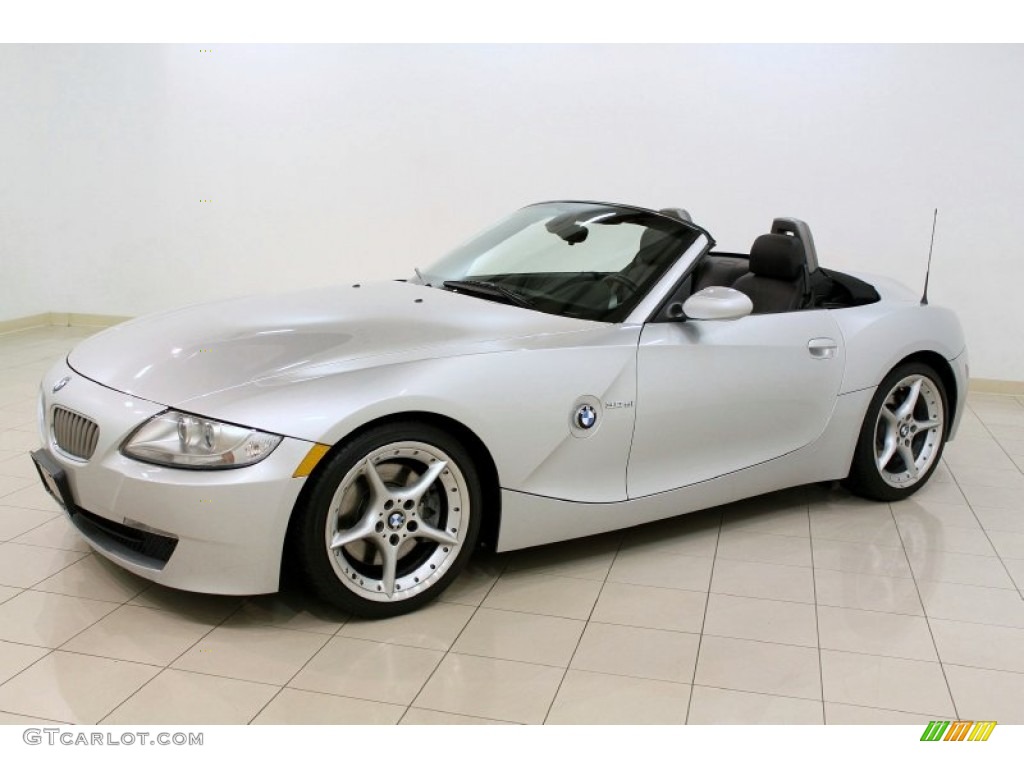 2006 Z4 3.0si Roadster - Titanium Silver Metallic / Black photo #3