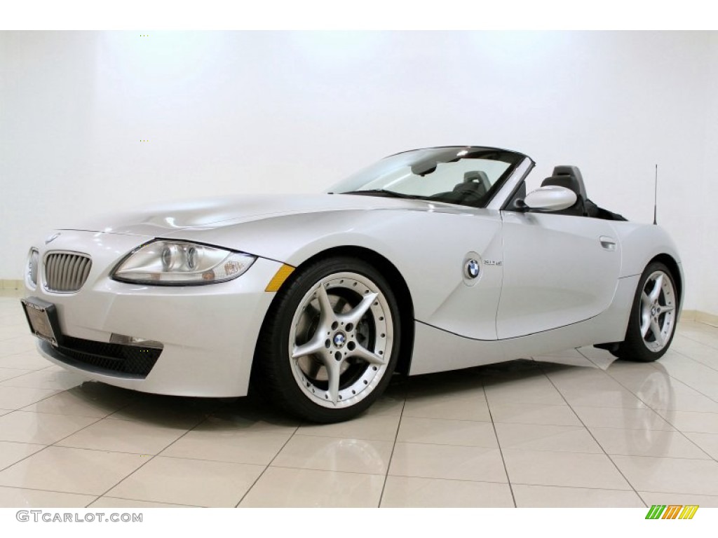 2006 Z4 3.0si Roadster - Titanium Silver Metallic / Black photo #6