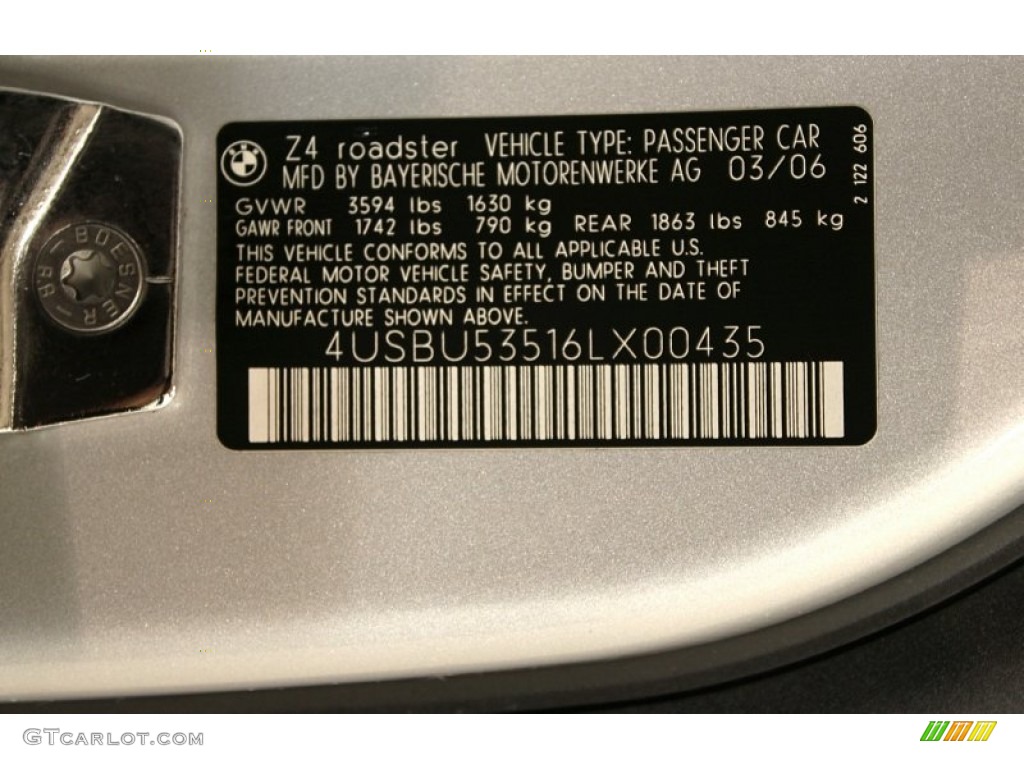 2006 Z4 3.0si Roadster - Titanium Silver Metallic / Black photo #21