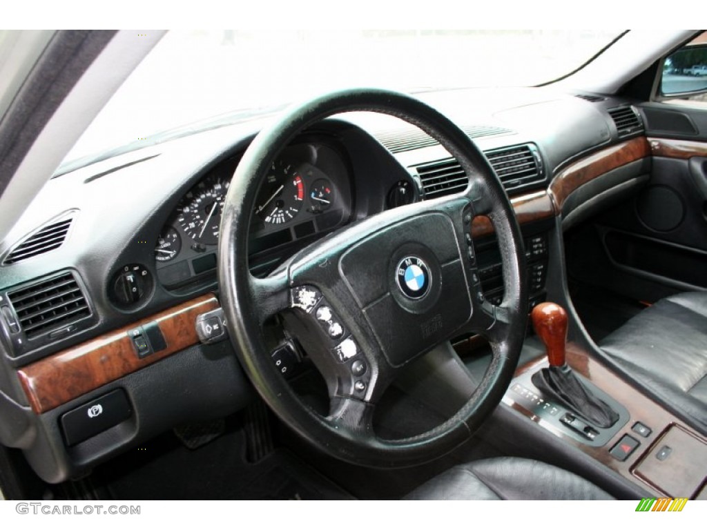 1999 BMW 7 Series 740iL Sedan Black Steering Wheel Photo #55328755