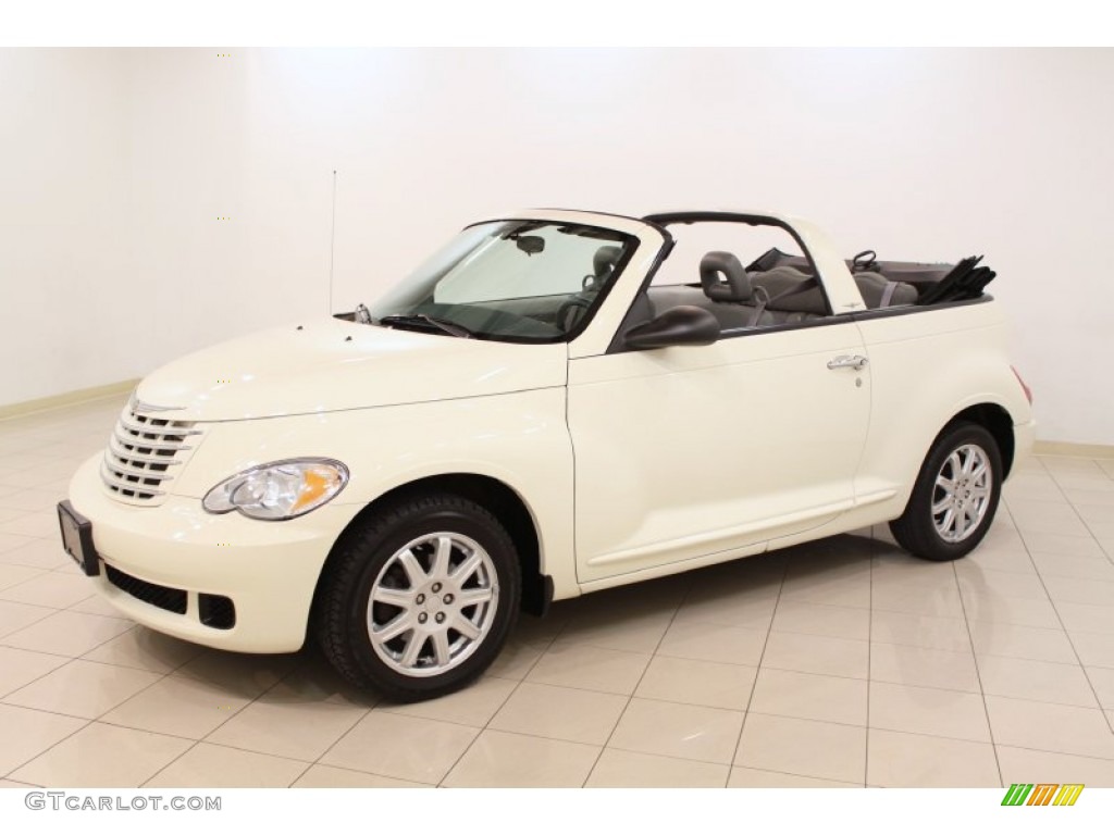 2007 PT Cruiser Convertible - Cool Vanilla White / Pastel Slate Gray photo #3