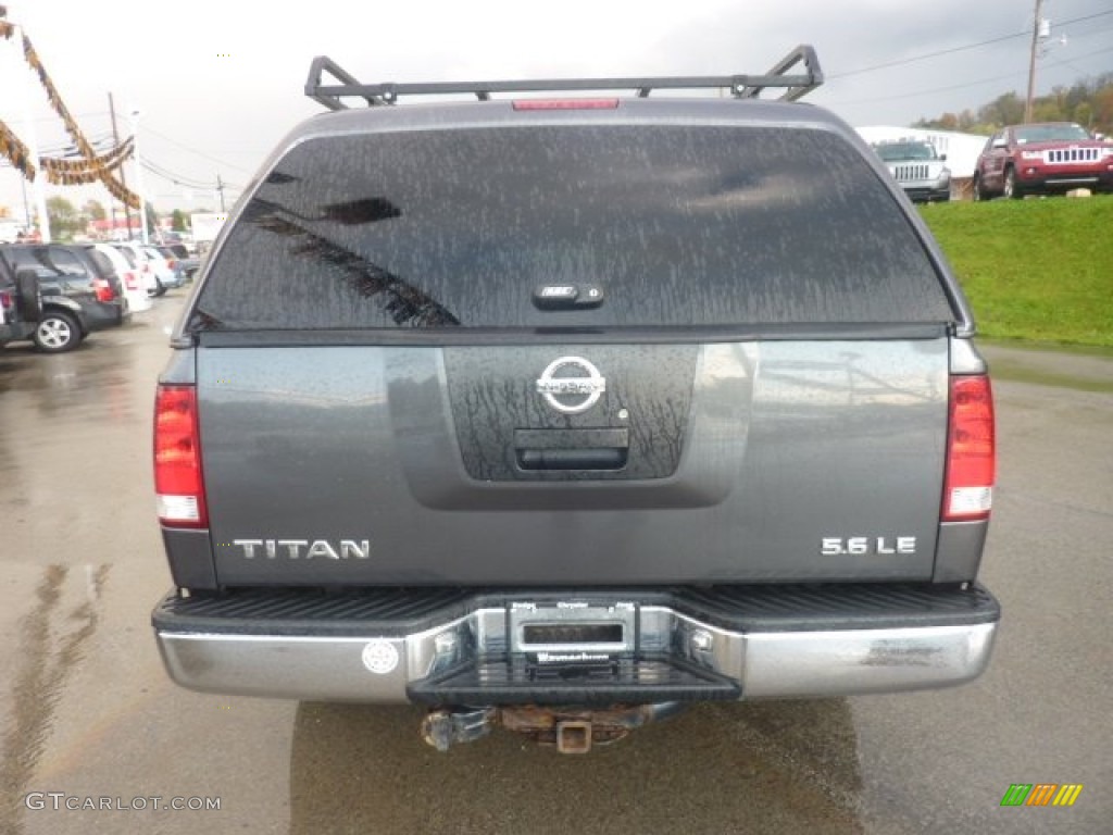 2004 Titan LE Crew Cab 4x4 - Smoke Gray / Graphite/Titanium photo #5