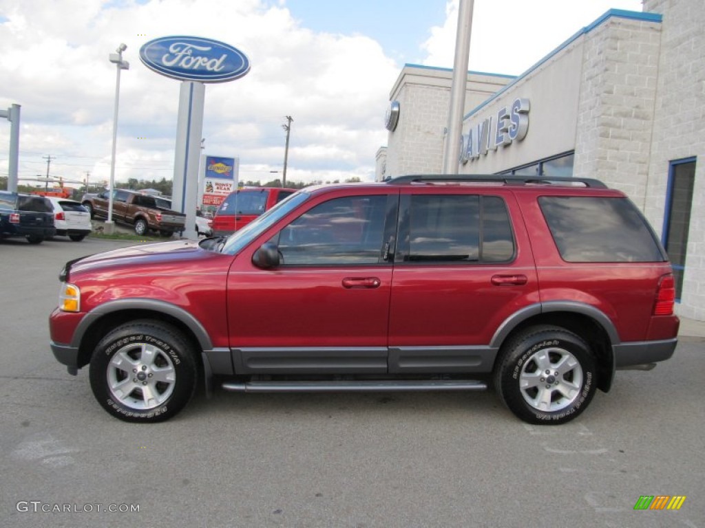 2003 Explorer XLT 4x4 - Redfire Metallic / Midnight Gray photo #2